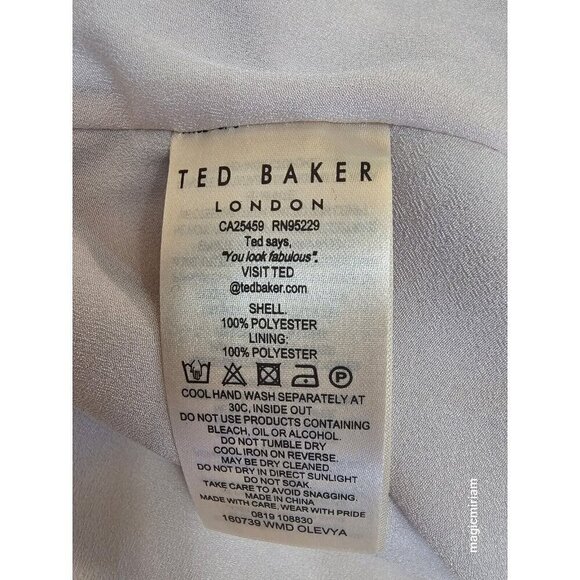 BNWT TED BAKER LONDON Olevya Everglade sleeveless wrap dress - Picture 14 of 16